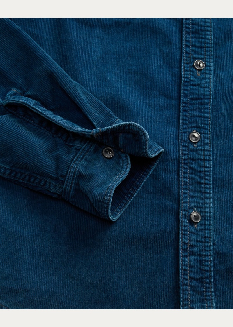 Camisas informales y Camisas Vestir Corduroy Workshirt Hombre Azules | QNYH74916 - vista 4