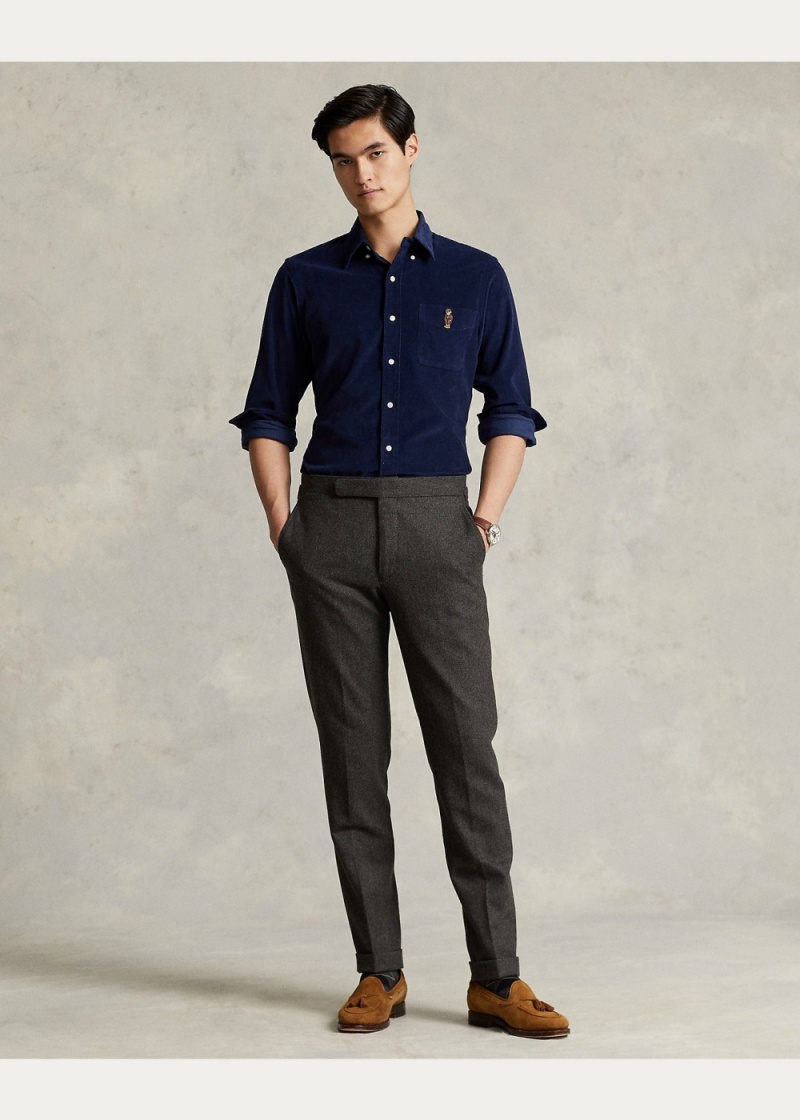 Camisas informales y Camisas Vestir Classic Fit Polo Bear Corduroy Shirt Hombre Marrom | YPQT16083 - vista 4