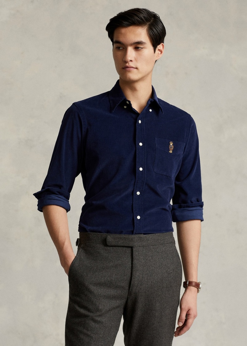 Camisas informales y Camisas Vestir Classic Fit Polo Bear Corduroy Shirt Hombre Marrom | YPQT16083 - vista 1