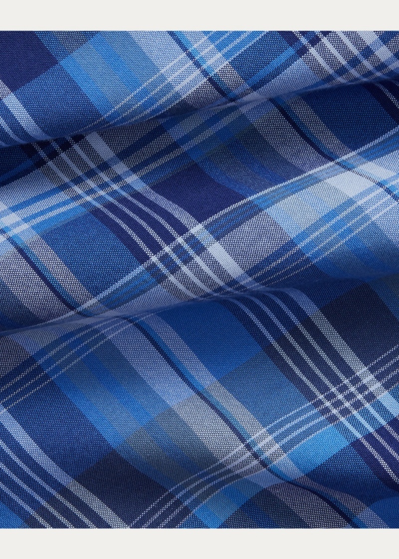 Camisas informales y Camisas Vestir Classic Fit Plaid Oxford Shirt Hombre Azules | LOVK64153 - vista 3