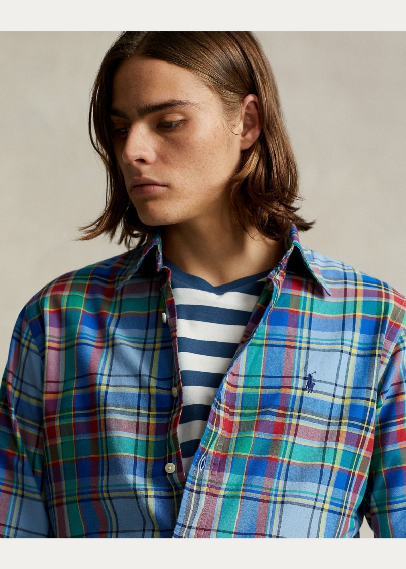 Camisas informales y Camisas Vestir Classic Fit Plaid Oxford Shirt Hombre Multicolor | PEOJ89305 - vista 2