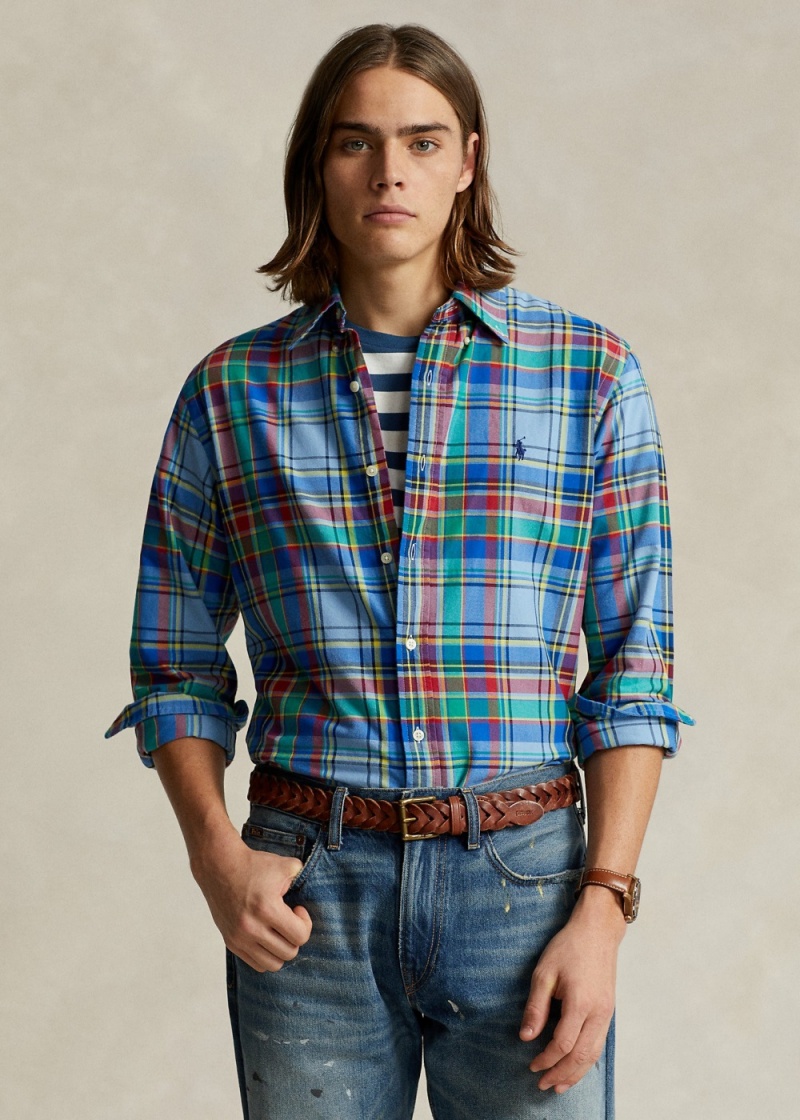 Camisas informales y Camisas Vestir Classic Fit Plaid Oxford Shirt Hombre Multicolor | PEOJ89305 - vista 1