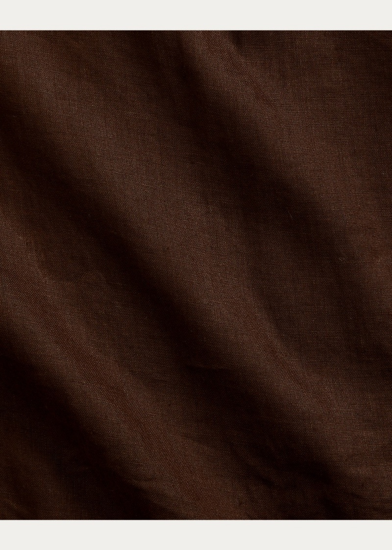 Camisas informales y Camisas Vestir Classic Fit Linen Shirt Hombre Marrom | KOQE18756 - vista 5