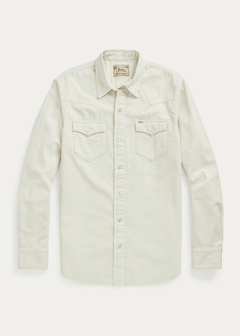 Camisas informales y Camisas Vestir Classic Fit Denim Western Shirt Hombre Marrom | ZQSC30742 - vista 4