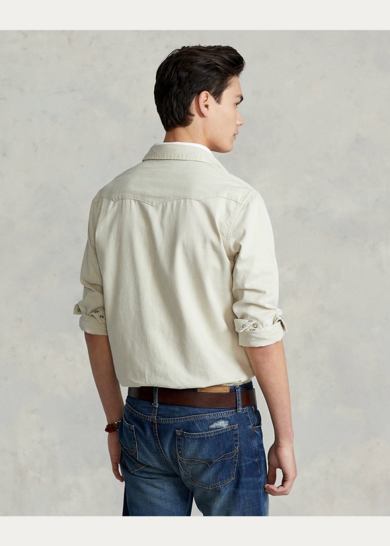 Camisas informales y Camisas Vestir Classic Fit Denim Western Shirt Hombre Marrom | ZQSC30742 - vista 6