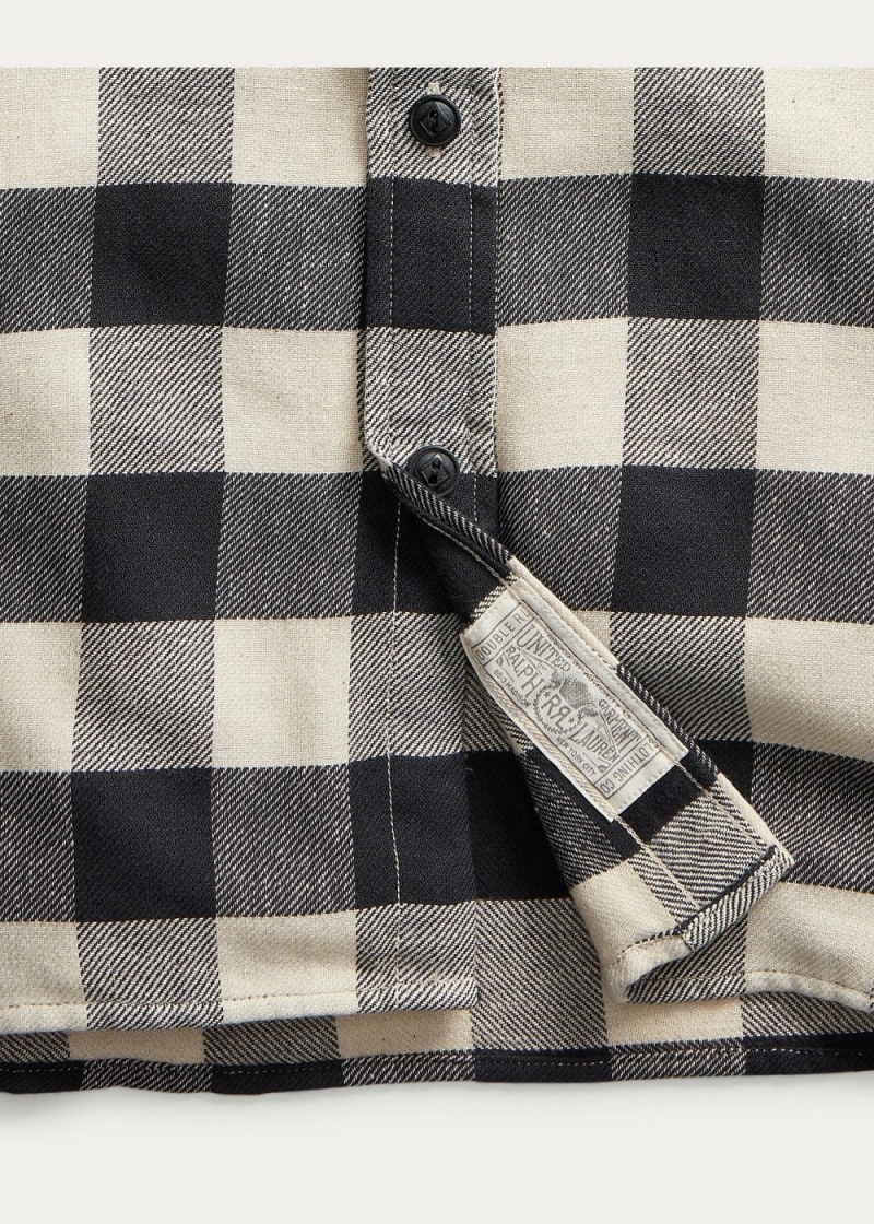 Camisas informales y Camisas Vestir Buffalo Check Twill Workshirt Hombre Creme | RNUX91240 - vista 2