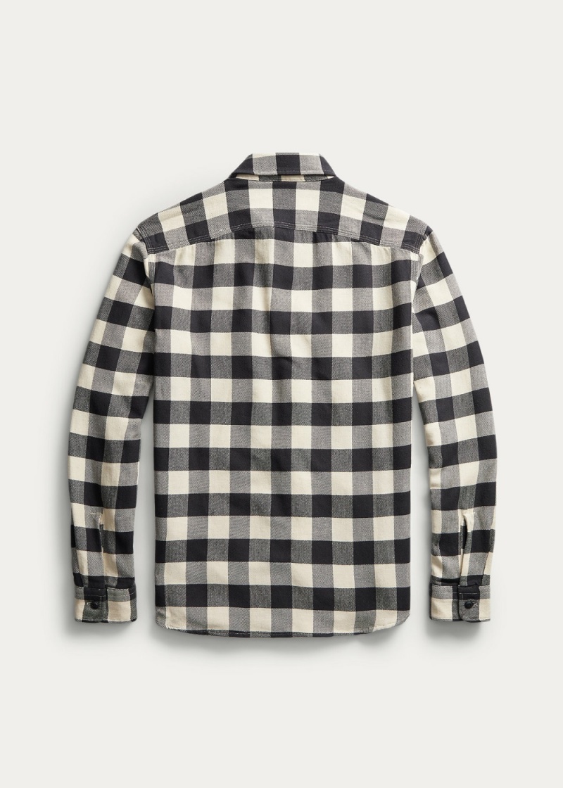 Camisas informales y Camisas Vestir Buffalo Check Twill Workshirt Hombre Creme | RNUX91240 - vista 4
