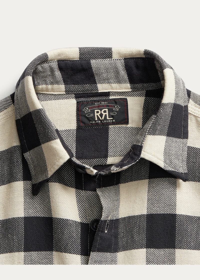 Camisas informales y Camisas Vestir Buffalo Check Twill Workshirt Hombre Creme | RNUX91240 - vista 5