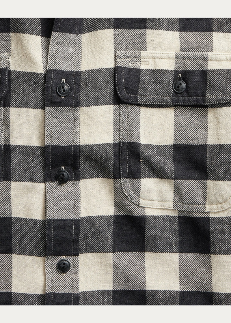 Camisas informales y Camisas Vestir Buffalo Check Twill Workshirt Hombre Creme | RNUX91240 - vista 6