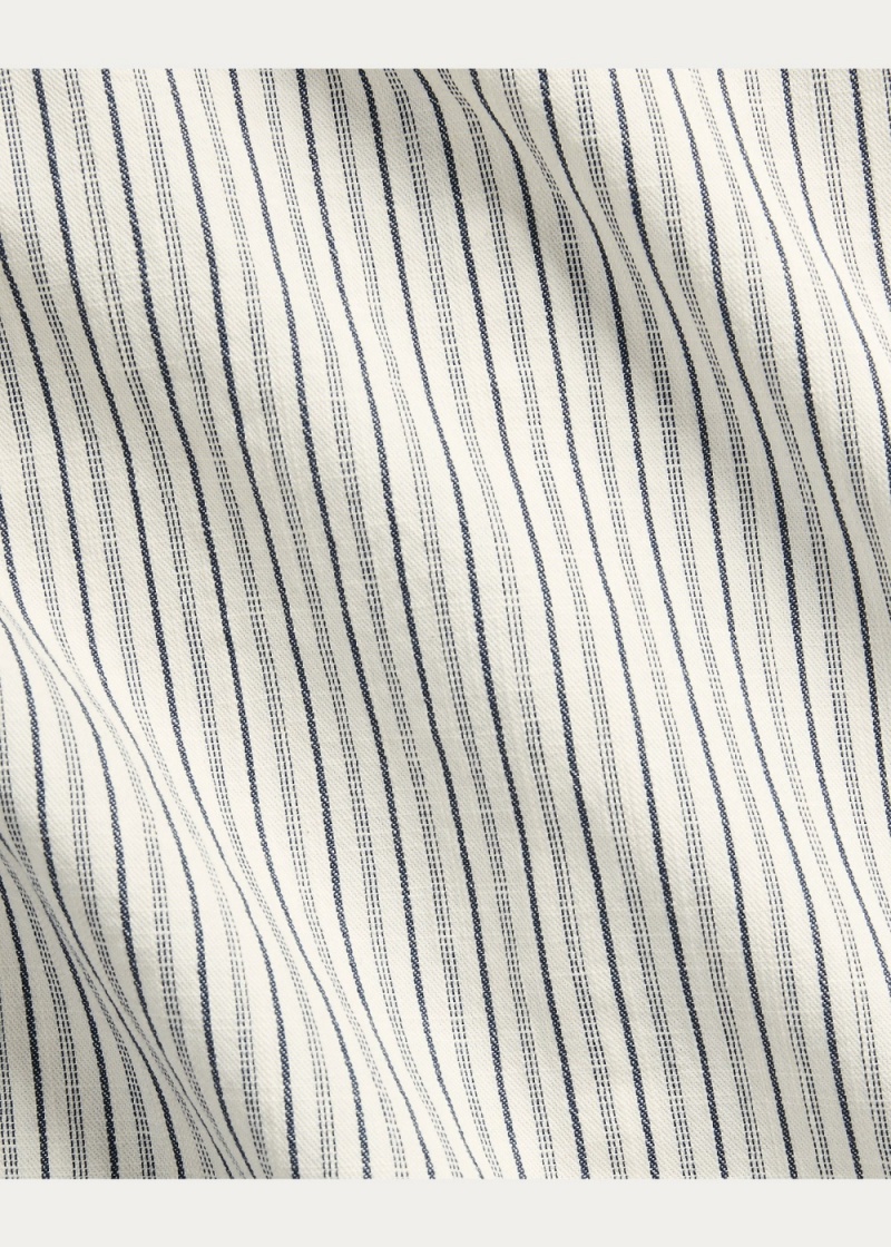 Camisas informales y Camisas Vestir A Rayas Twill Workshirt Hombre Azules | RBMW65098 - vista 3