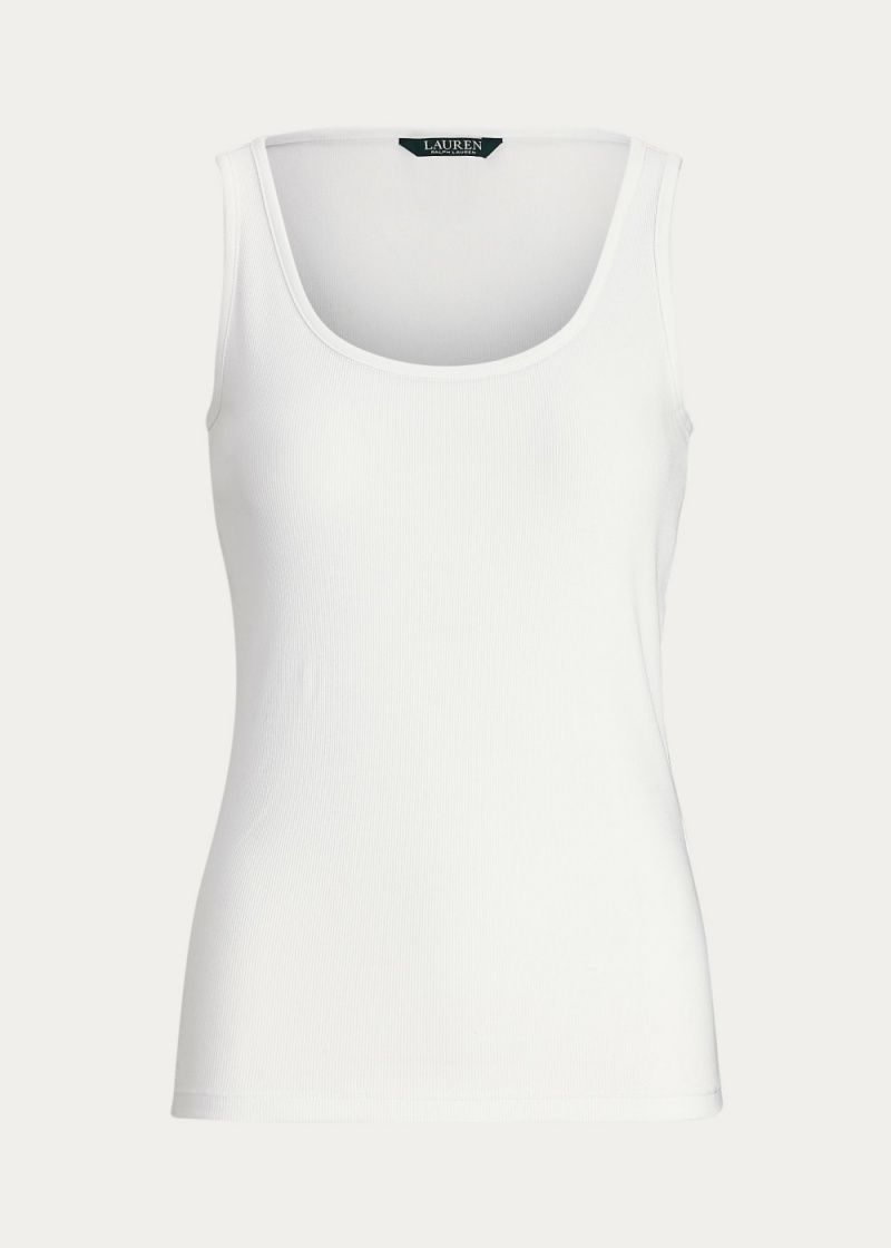 Camiseta Algodon-Blend Tank Top Mujer Blancos | FWSQ41520 - vista 2