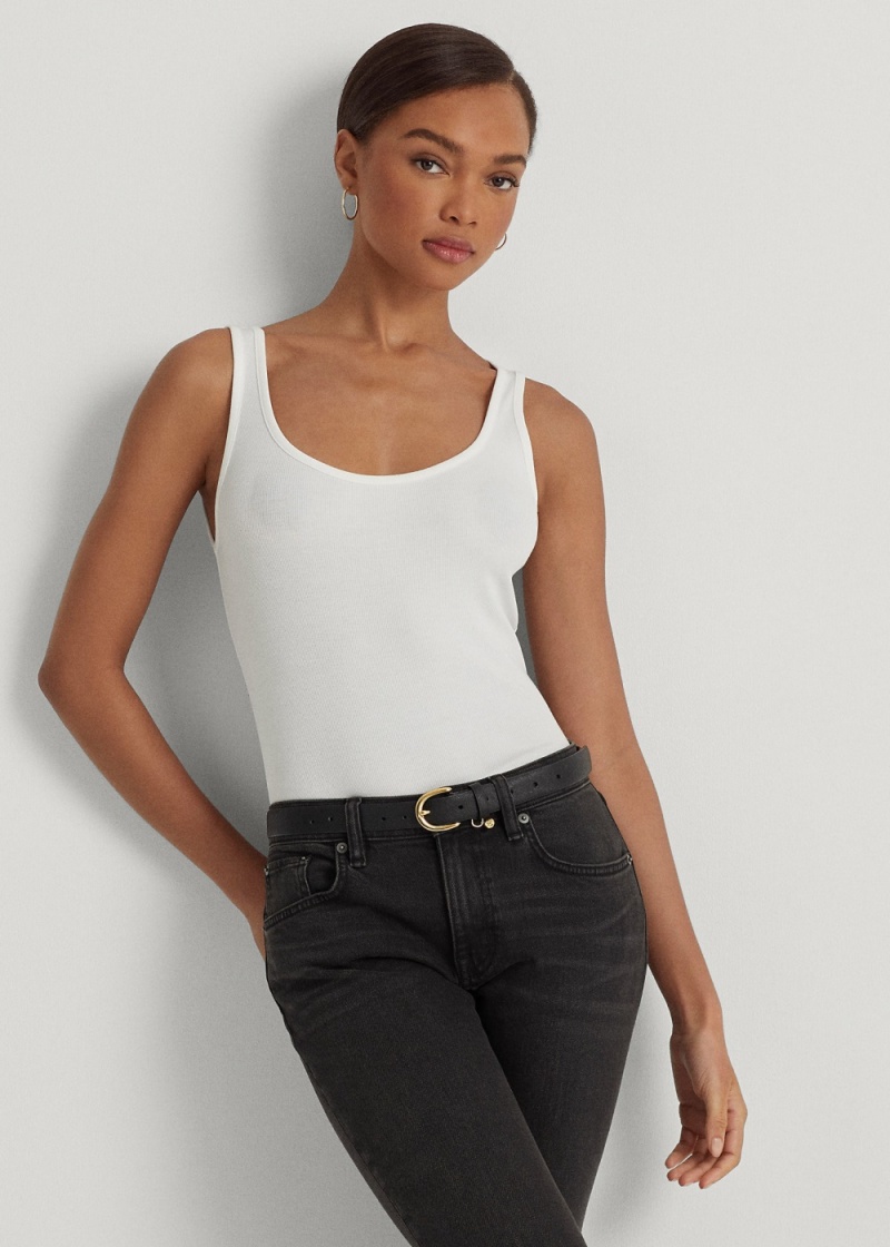 Camiseta Algodon-Blend Tank Top Mujer Blancos | FWSQ41520 - vista 1