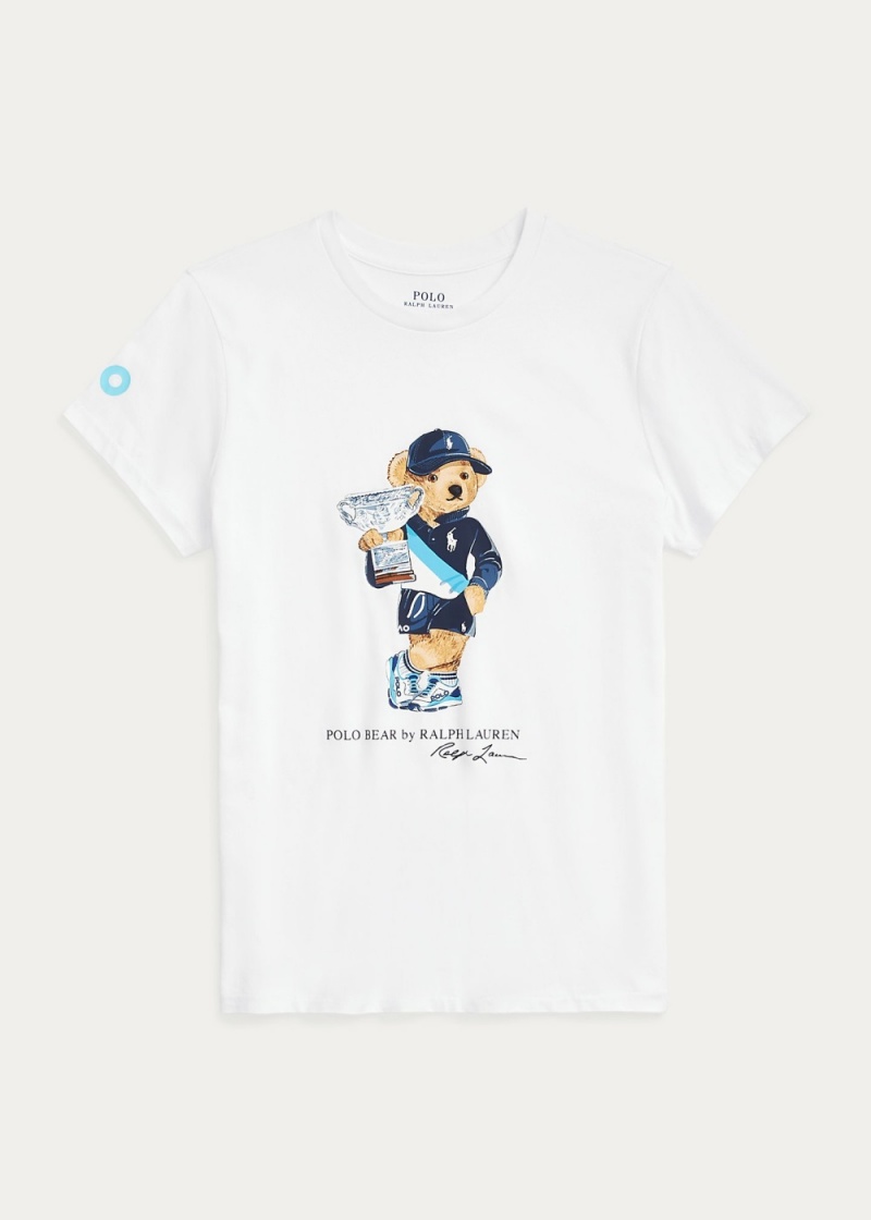 Camiseta Australian Open Polo Bear Mujer Blancos | YRUH92463 - vista 2