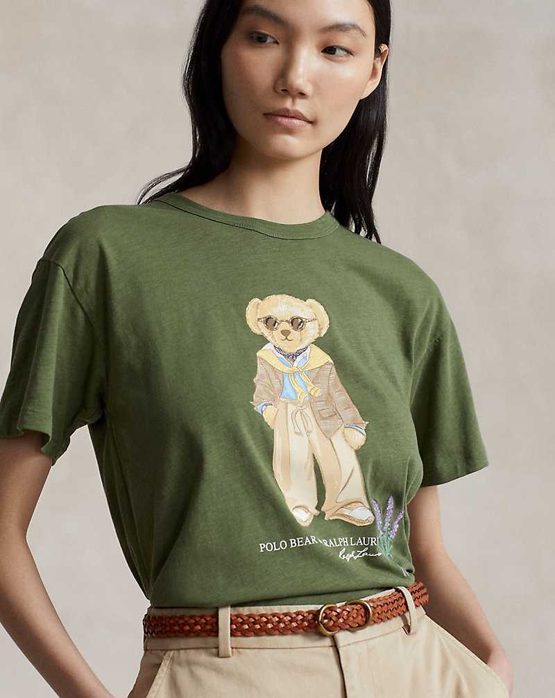 Camiseta Ralph Lauren Bear Cotton Jersey Mujer Garden Trail | TVEWHXO-39 - vista 5