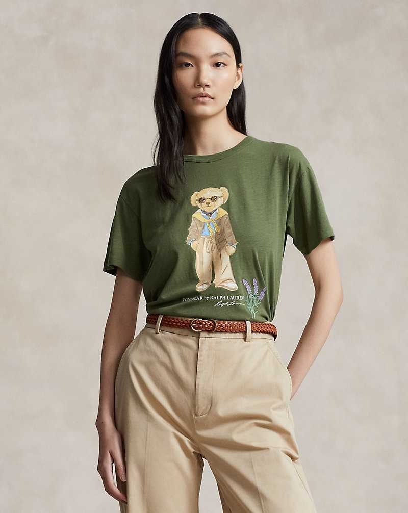 Camiseta Ralph Lauren Bear Cotton Jersey Mujer Garden Trail | TVEWHXO-39 - vista 1