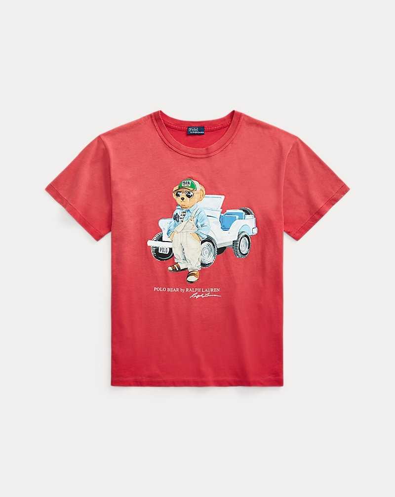 Camiseta Ralph Lauren Bear Cotton Jersey Mujer Rojos | KGFJINR-27 - vista 2
