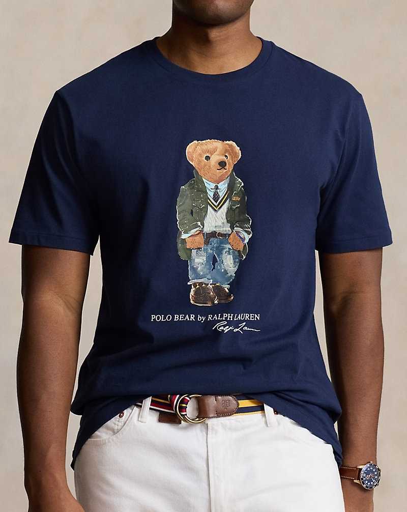 Camiseta Ralph Lauren Bear Jersey Hombre Azul Marino | ZKXJOTG-51 - vista 5
