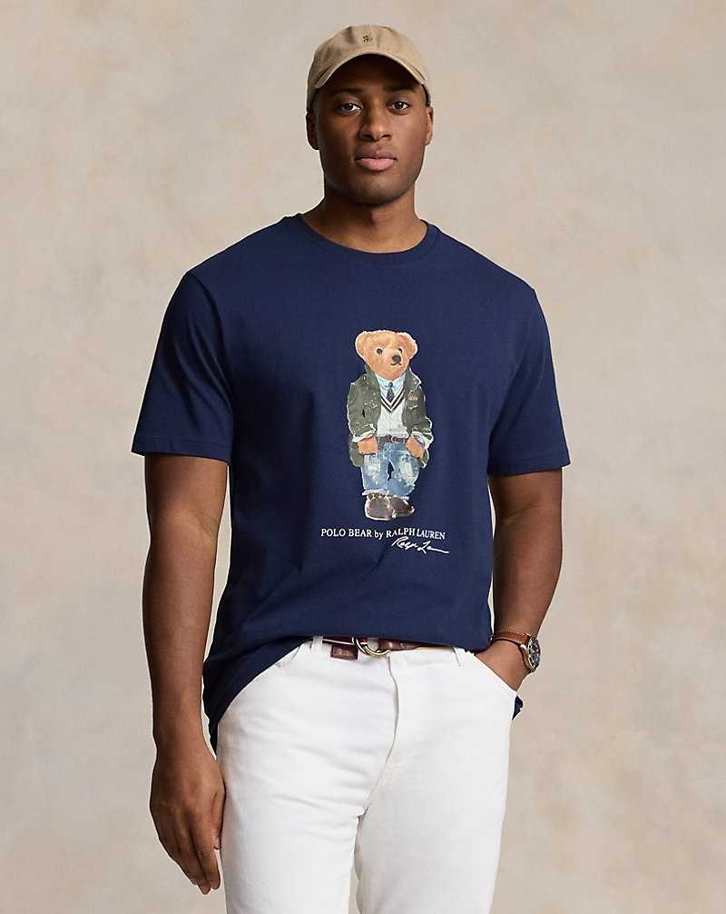 Camiseta Ralph Lauren Bear Jersey Hombre Azul Marino | ZKXJOTG-51 - vista 1