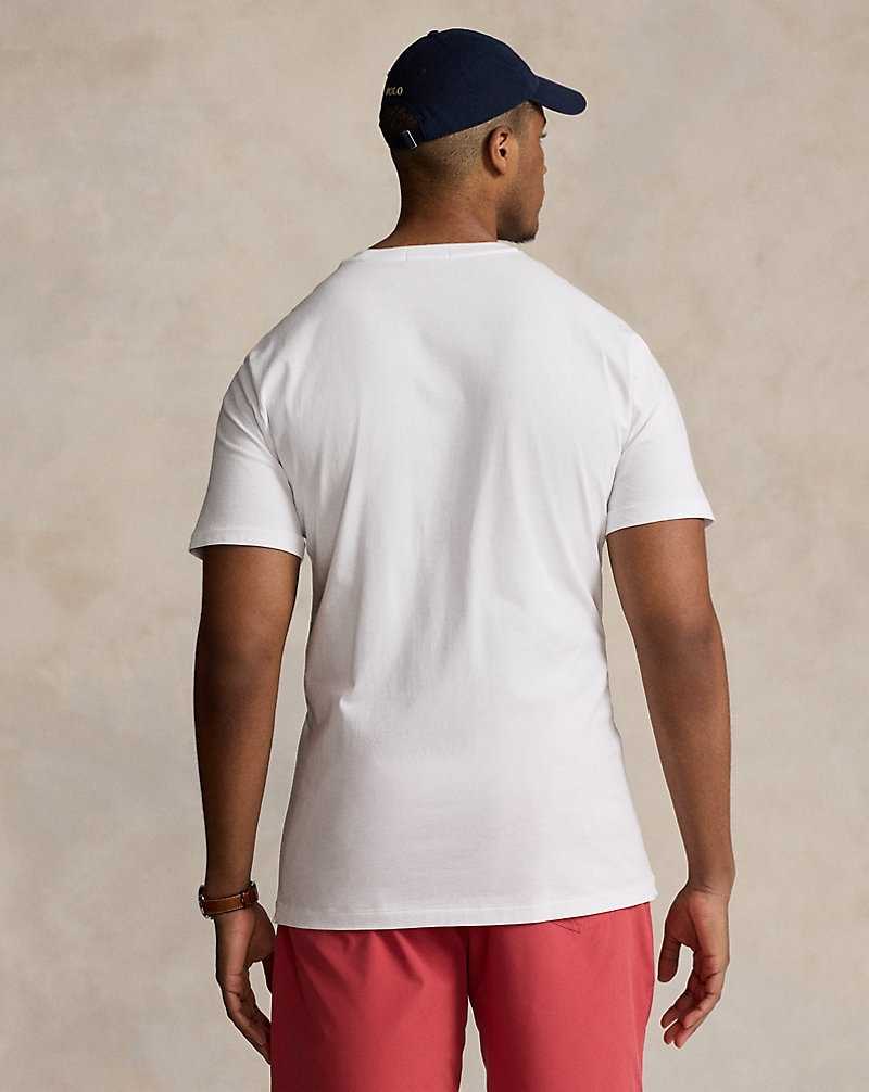 Camiseta Ralph Lauren Bear Jersey Hombre Blancos | WXRTGKO-73 - vista 4