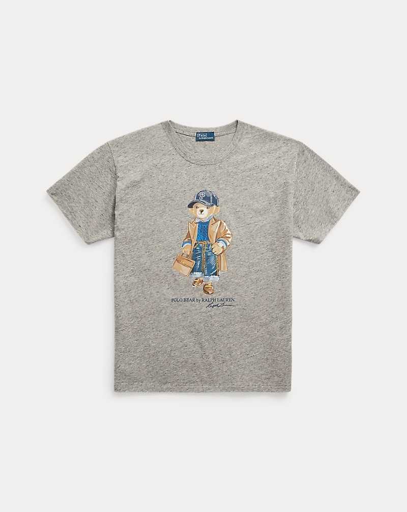 Camiseta Ralph Lauren Bear Jersey T-shirt Mujer Azules | CDXEHUA-37 - vista 2