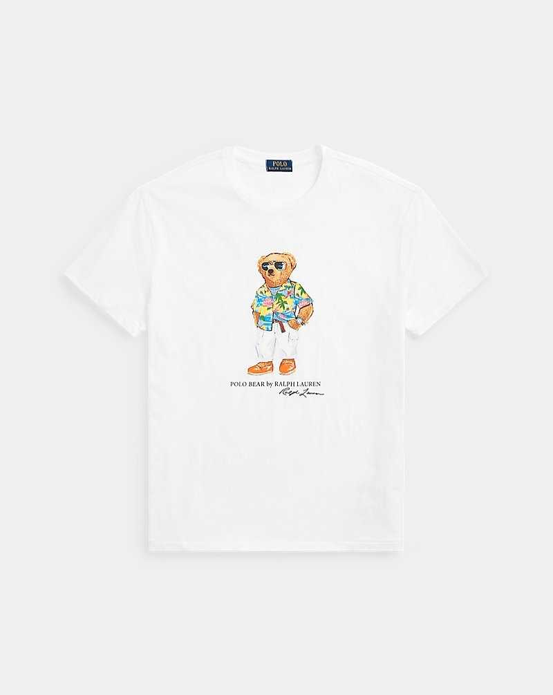 Camiseta Ralph Lauren Classic Fit Bear Jersey Hombre Blancos | RVHPNLX-08 - vista 2
