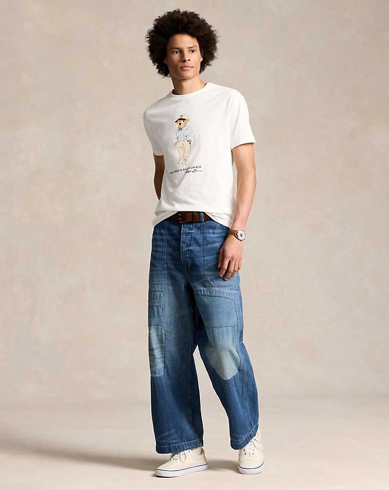 Camiseta Ralph Lauren Classic Fit Bear Jersey Hombre Deckwsh Wht Hmgwy Be | BEWYXMZ-10 - vista 3