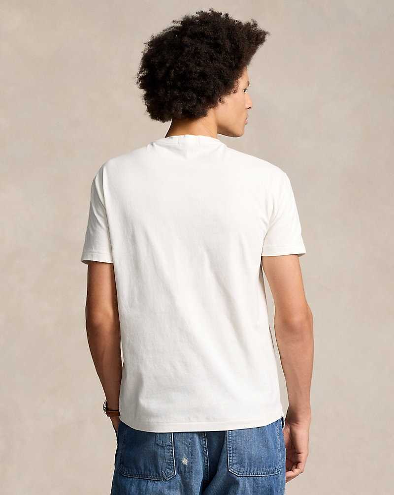 Camiseta Ralph Lauren Classic Fit Bear Jersey Hombre Deckwsh Wht Hmgwy Be | BEWYXMZ-10 - vista 4
