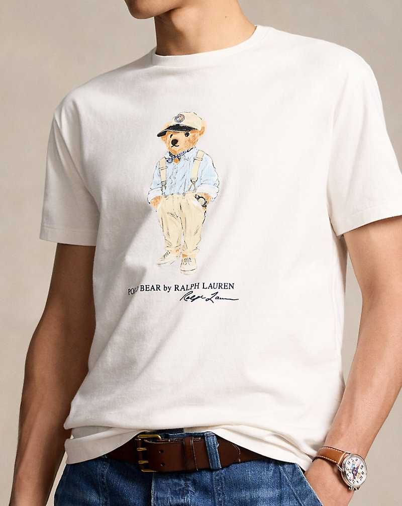 Camiseta Ralph Lauren Classic Fit Bear Jersey Hombre Deckwsh Wht Hmgwy Be | BEWYXMZ-10 - vista 5