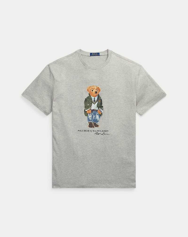 Camiseta Ralph Lauren Classic Fit Bear Jersey Hombre Andover Hthr Hrtg Be | EZPWKSC-45 - vista 2