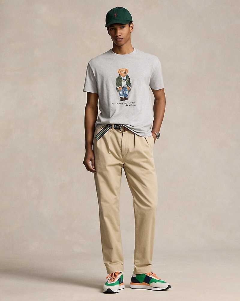 Camiseta Ralph Lauren Classic Fit Bear Jersey Hombre Andover Hthr Hrtg Be | EZPWKSC-45 - vista 3