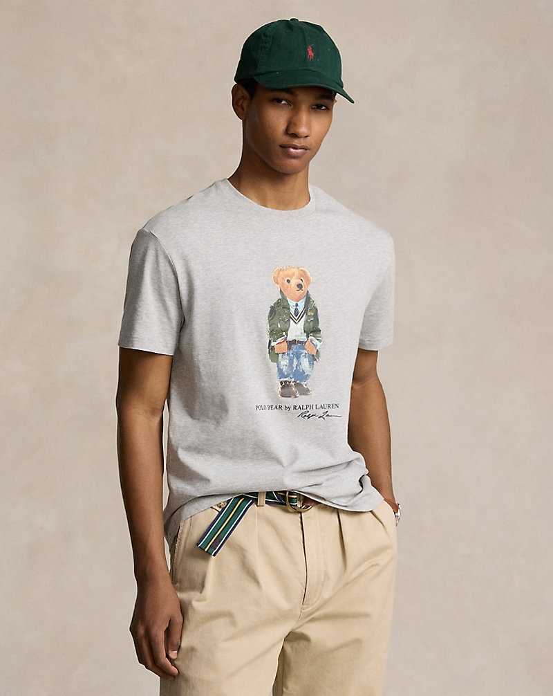Camiseta Ralph Lauren Classic Fit Bear Jersey Hombre Andover Hthr Hrtg Be | EZPWKSC-45 - vista 1