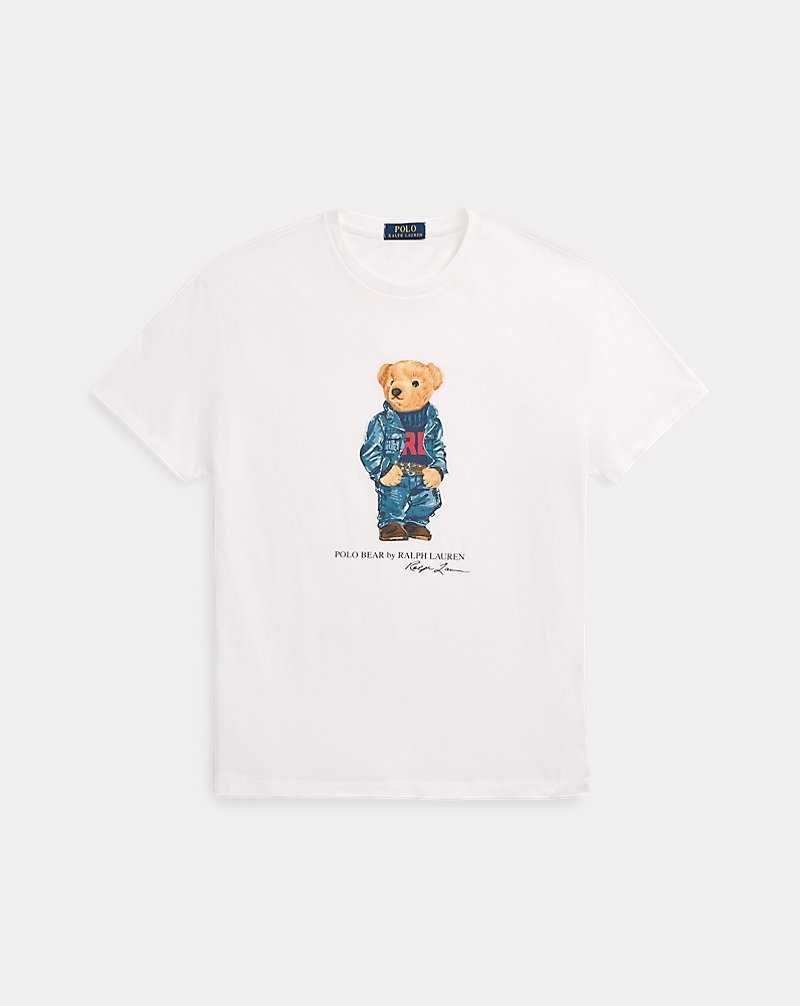 Camiseta Ralph Lauren Classic Fit Bear Jersey Hombre Blancos | SWYMNIB-62 - vista 2