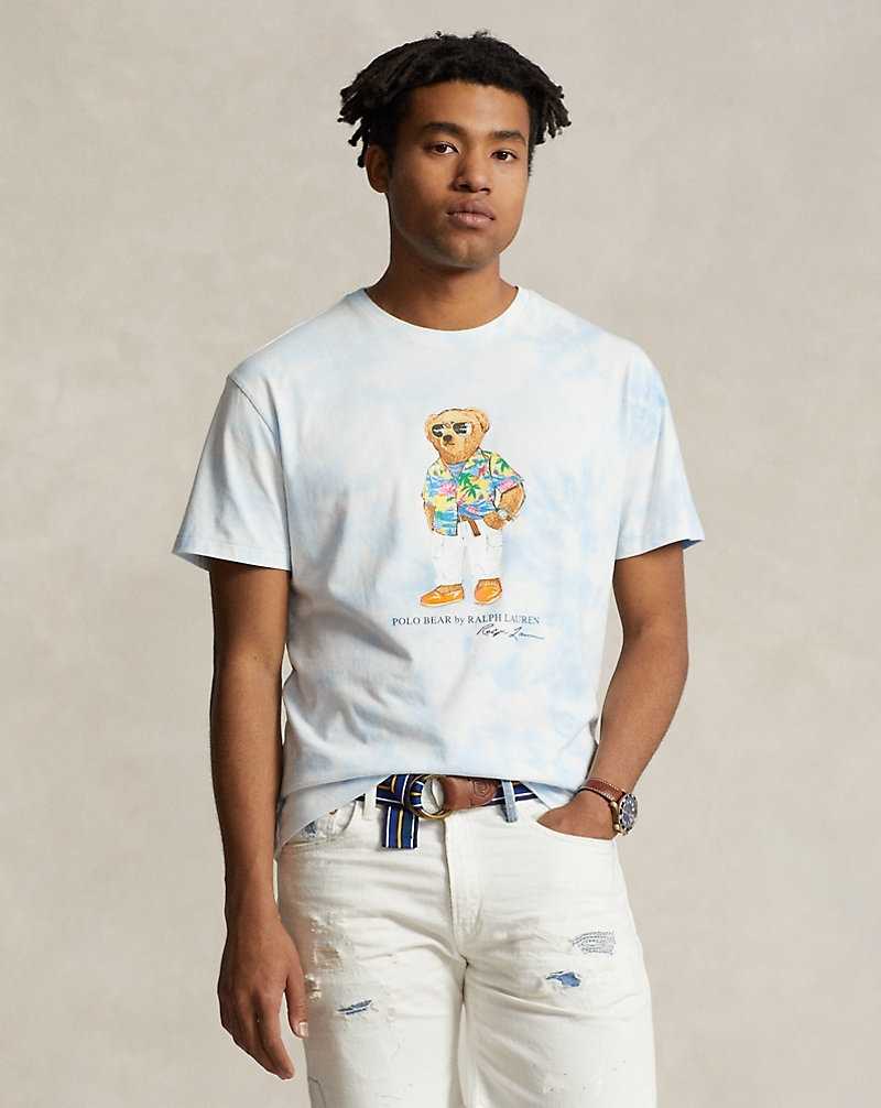Camiseta Ralph Lauren Classic Fit Bear Tie-Dye Hombre Riviera Bl Cldwsh Beach C | WVXYNCT-54 - vista 1