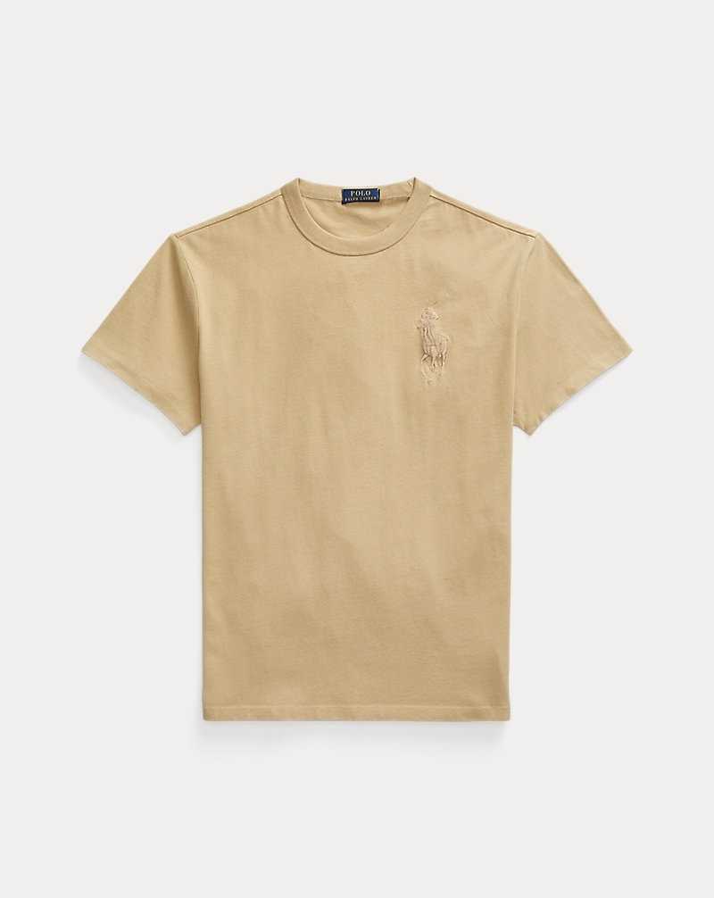 Camiseta Ralph Lauren Classic Fit Big Pony Jersey Hombre Beige | GMYRFDW-53 - vista 2