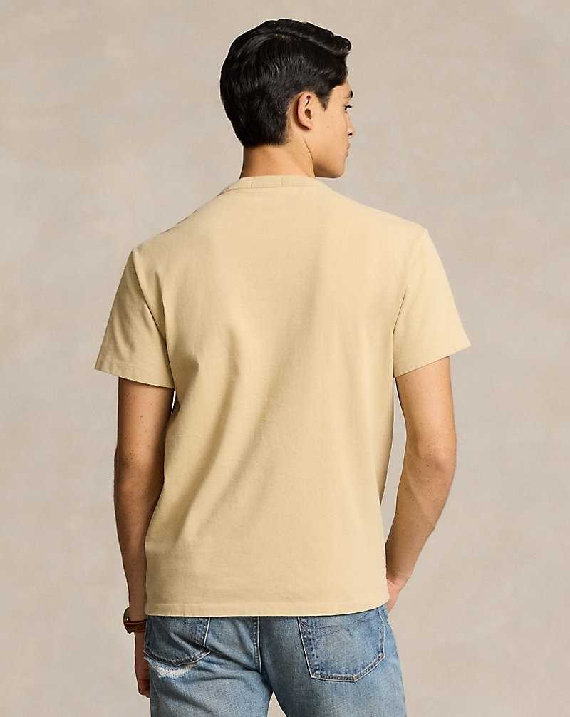 Camiseta Ralph Lauren Classic Fit Big Pony Jersey Hombre Beige | GMYRFDW-53 - vista 4
