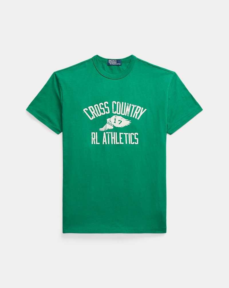Camiseta Ralph Lauren Classic Fit Graphic Jersey Hombre Verdes | FUICRHD-95 - vista 2