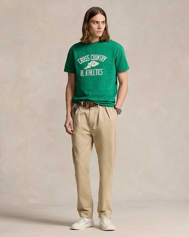 Camiseta Ralph Lauren Classic Fit Graphic Jersey Hombre Verdes | FUICRHD-95 - vista 3