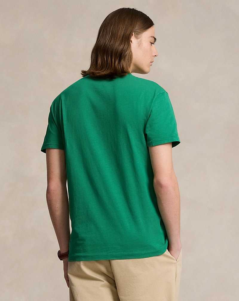 Camiseta Ralph Lauren Classic Fit Graphic Jersey Hombre Verdes | FUICRHD-95 - vista 4