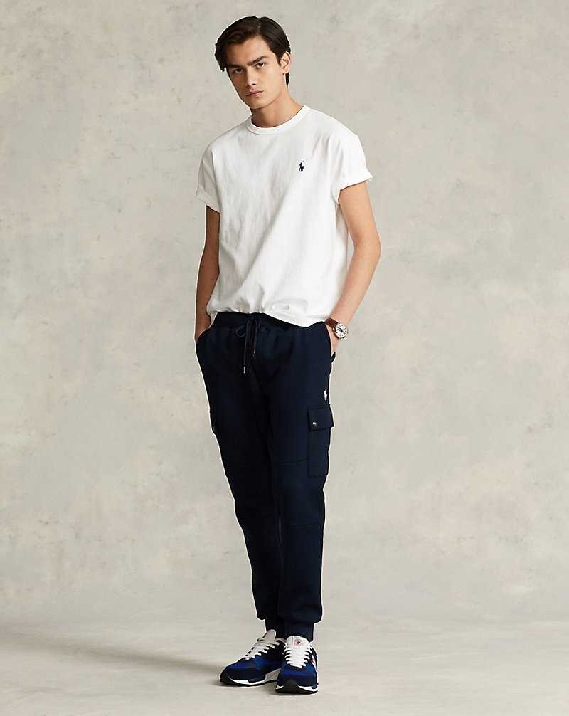 Camiseta Ralph Lauren Classic Fit Heavyweight Jersey Hombre Blancos | AEFHGCY-29 - vista 3