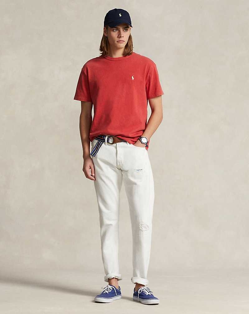 Camiseta Ralph Lauren Classic Fit Jersey Crewneck Hombre Rojos | KMZVENA-38 - vista 3