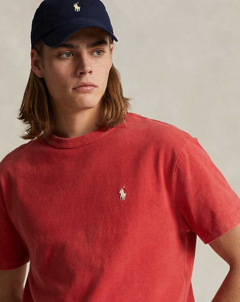 Camiseta Ralph Lauren Classic Fit Jersey Crewneck Hombre Rojos | KMZVENA-38 - vista 5