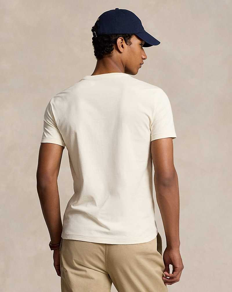 Camiseta Ralph Lauren Classic Fit Jersey Crewneck Hombre Herbal Milk | RWBSTNA-78 - vista 4