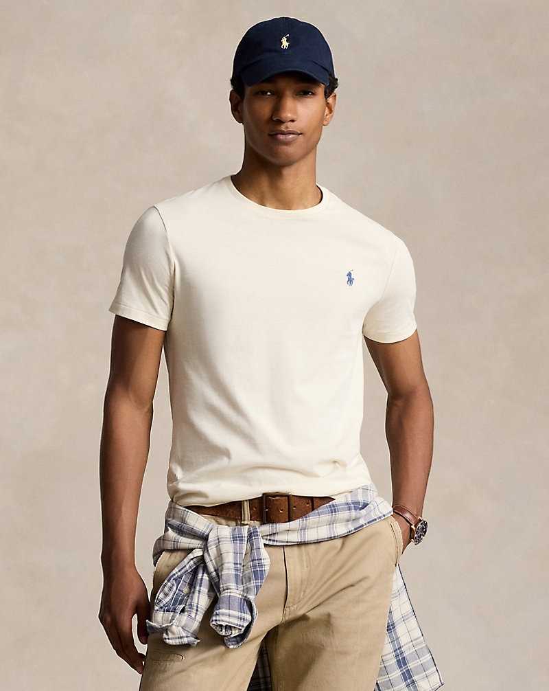 Camiseta Ralph Lauren Classic Fit Jersey Crewneck Hombre Herbal Milk | RWBSTNA-78 - vista 1