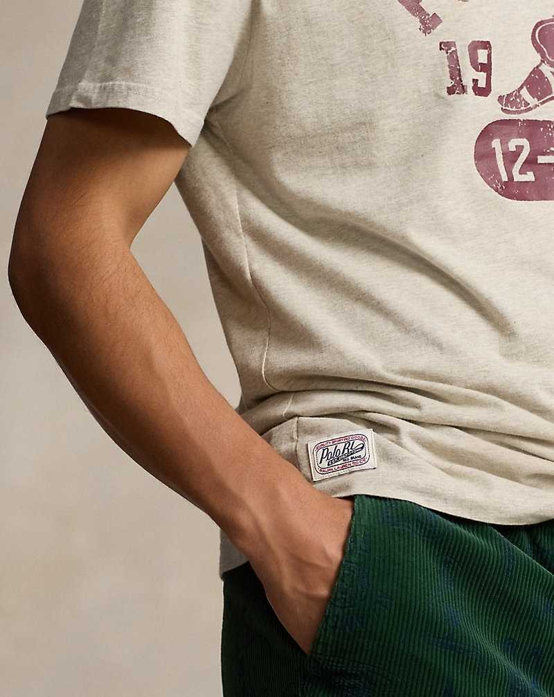 Camiseta Ralph Lauren Classic Fit Jersey Graphic Hombre Lt Vintage Hthr | LJCDAVS-76 - vista 5