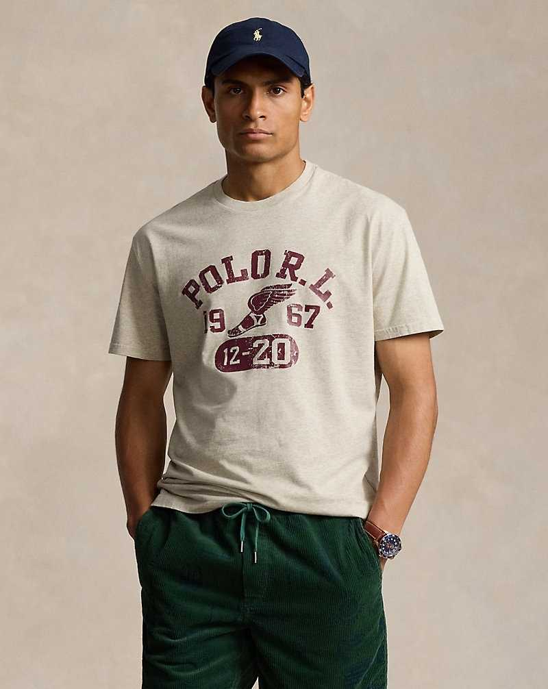 Camiseta Ralph Lauren Classic Fit Jersey Graphic Hombre Lt Vintage Hthr | LJCDAVS-76 - vista 1