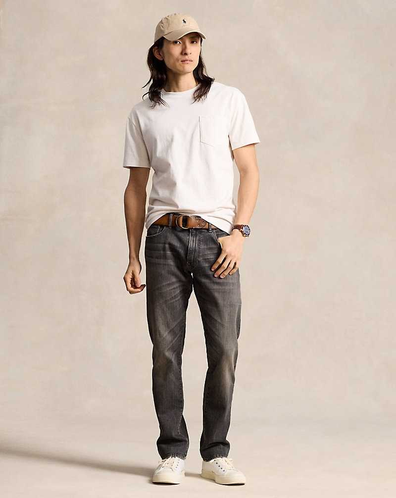 Camiseta Ralph Lauren Classic Fit Jersey Pocket Hombre Blancos | KDCTMNW-95 - vista 3