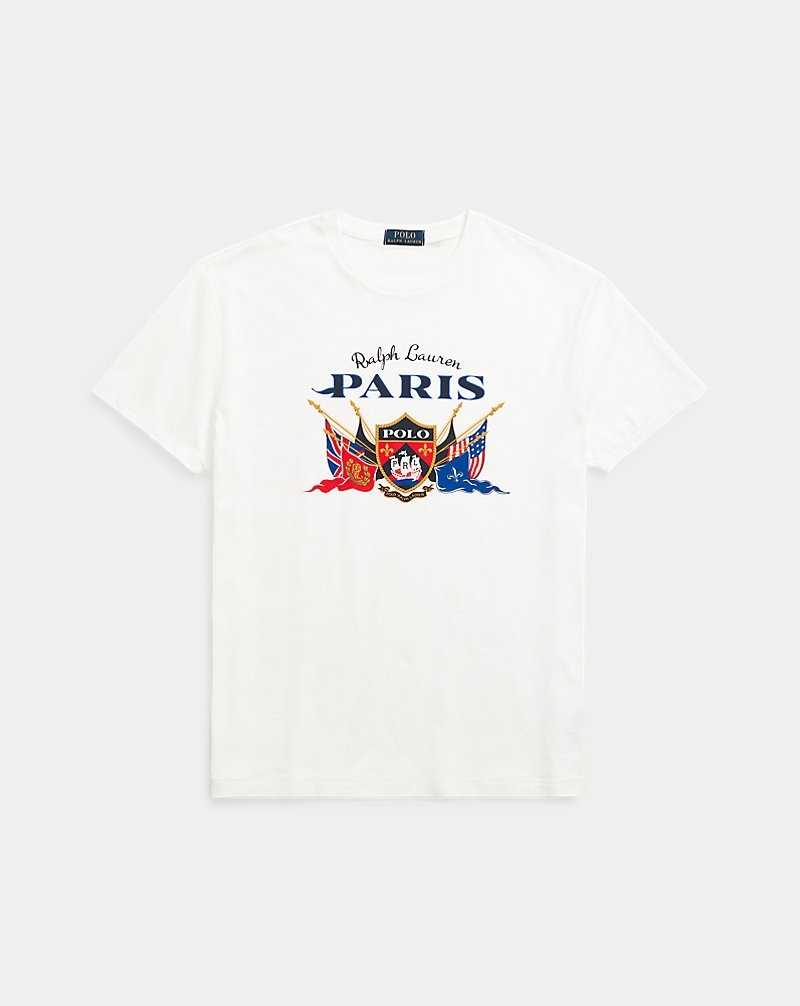 Camiseta Ralph Lauren Classic Fit Jersey Graphic Hombre Blancos | MPVCWQB-81 - vista 2