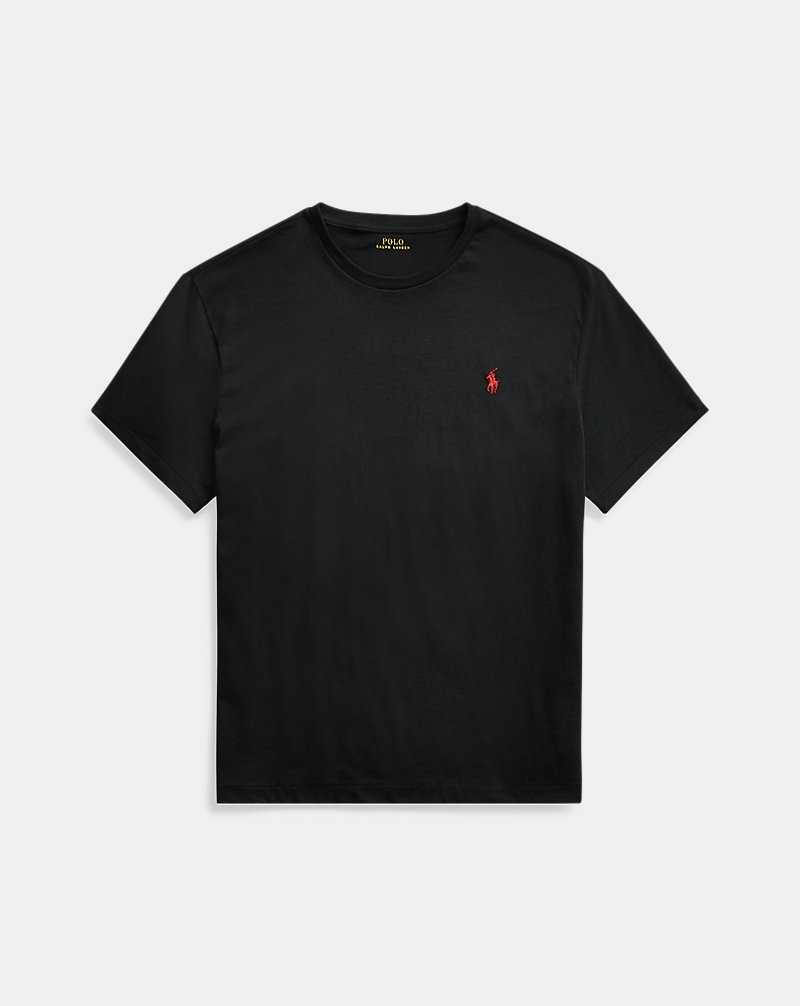 Camiseta Ralph Lauren Classic Fit Jersey Crewneck Hombre Negros | GKAIRNP-70 - vista 2