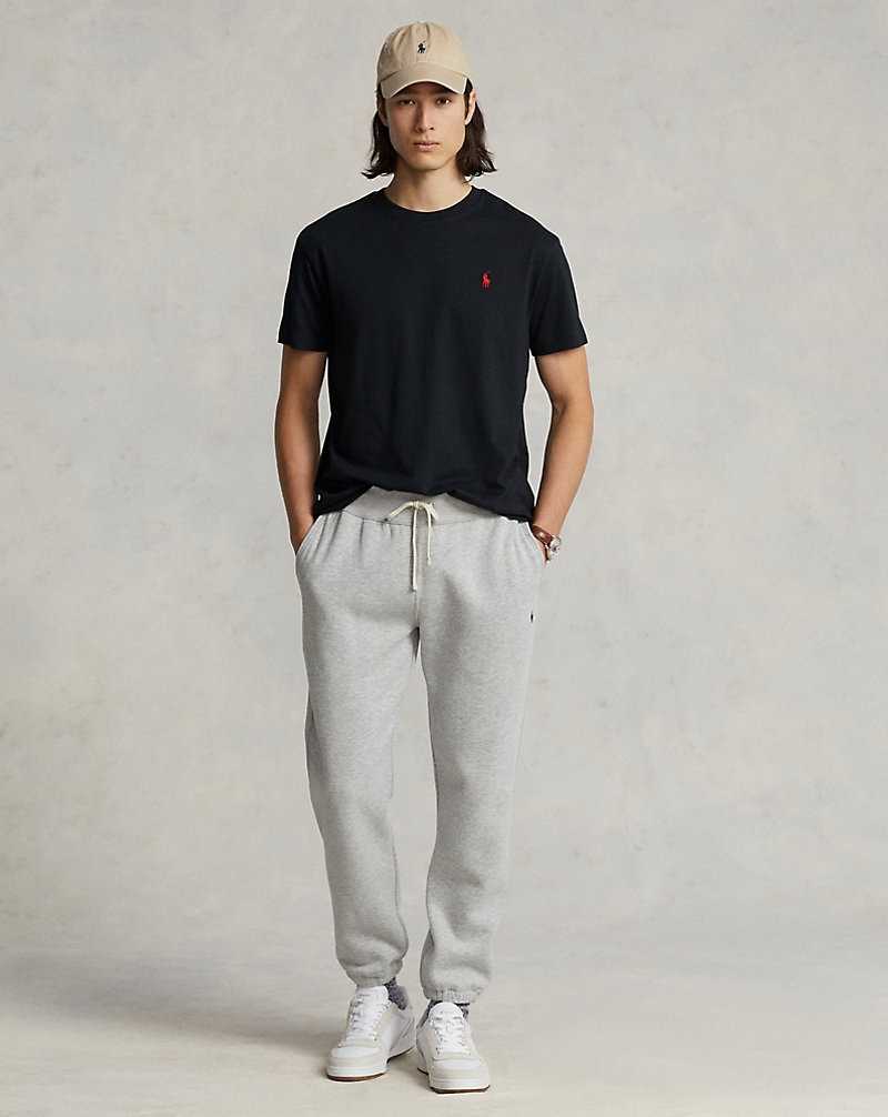 Camiseta Ralph Lauren Classic Fit Jersey Crewneck Hombre Negros | GKAIRNP-70 - vista 3