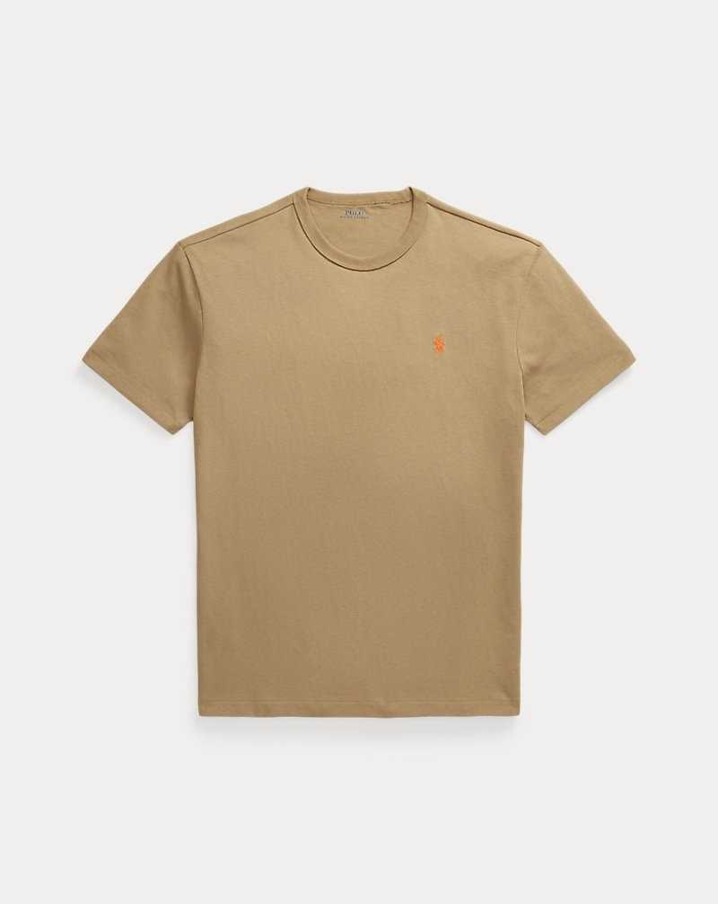 Camiseta Ralph Lauren Classic Fit Jersey Crewneck Hombre Kaki | DHFEIYV-45 - vista 2